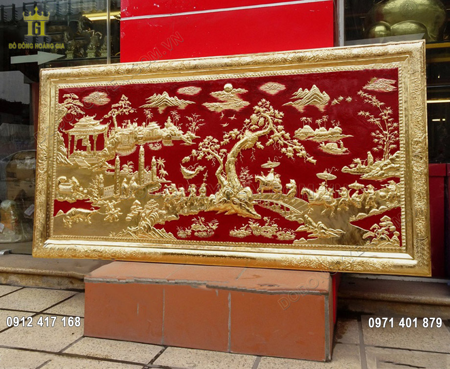 Bật mí cách treo tranh Vinh Quy Bái Tổ mạ vàng 24K chuẩn phong thủy