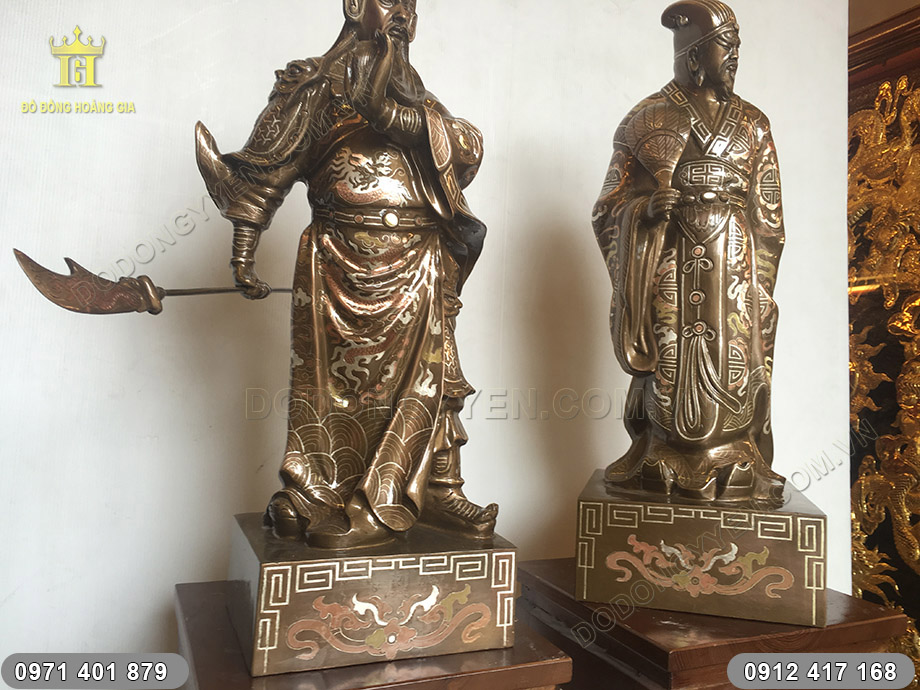 cặp tượng quan công khổng minh