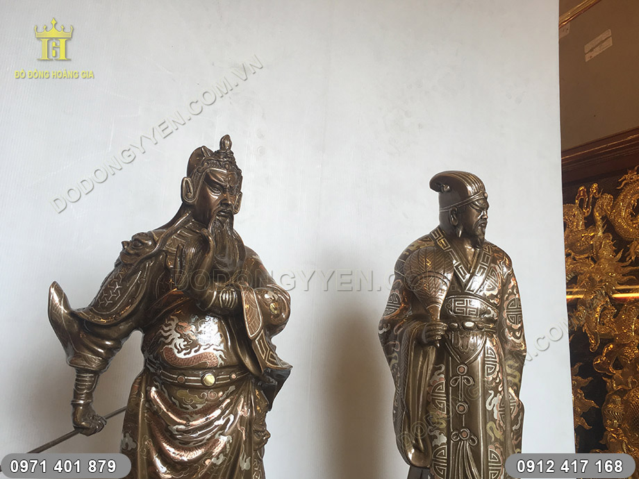 cặp tượng quan công khổng minh
