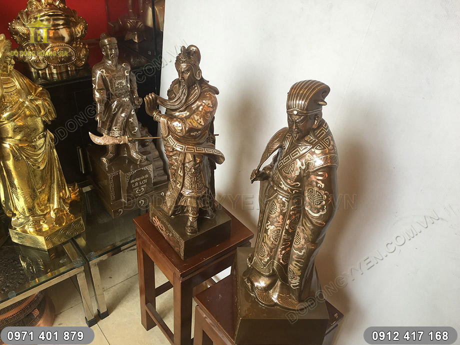 cặp tượng quan công khổng minh