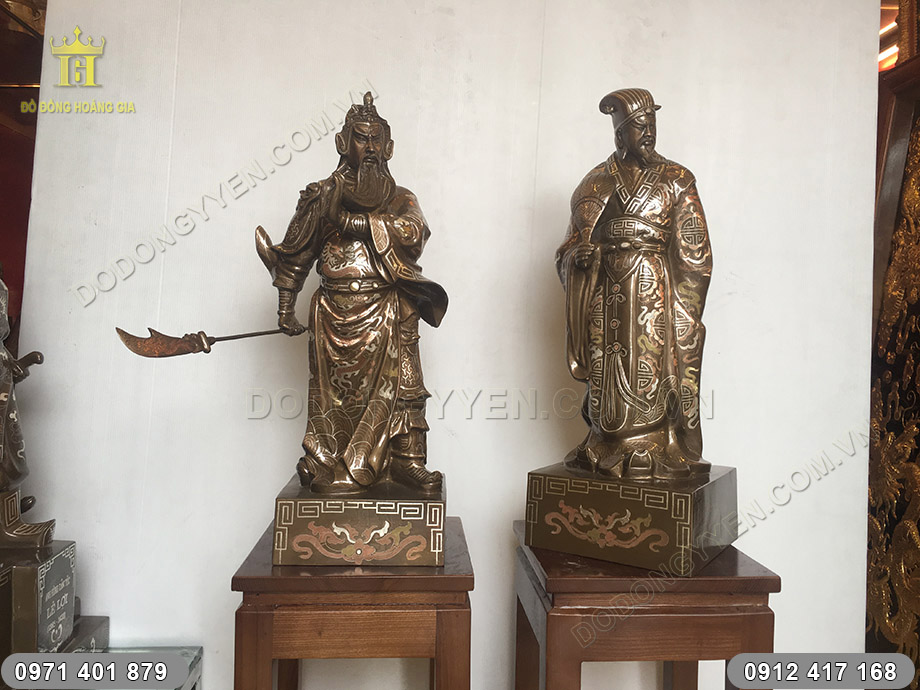 cặp tượng quan công khổng minh