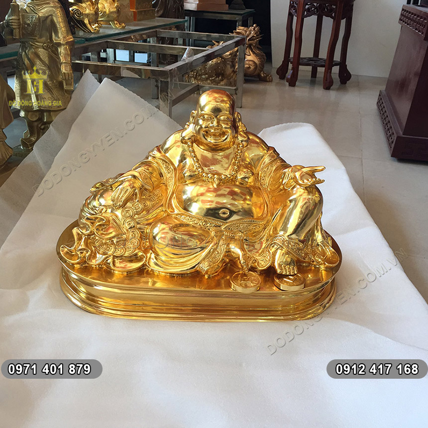 Pho Tượng Phật Di Lặc Dát Vàng Hàng Khủng 50cm