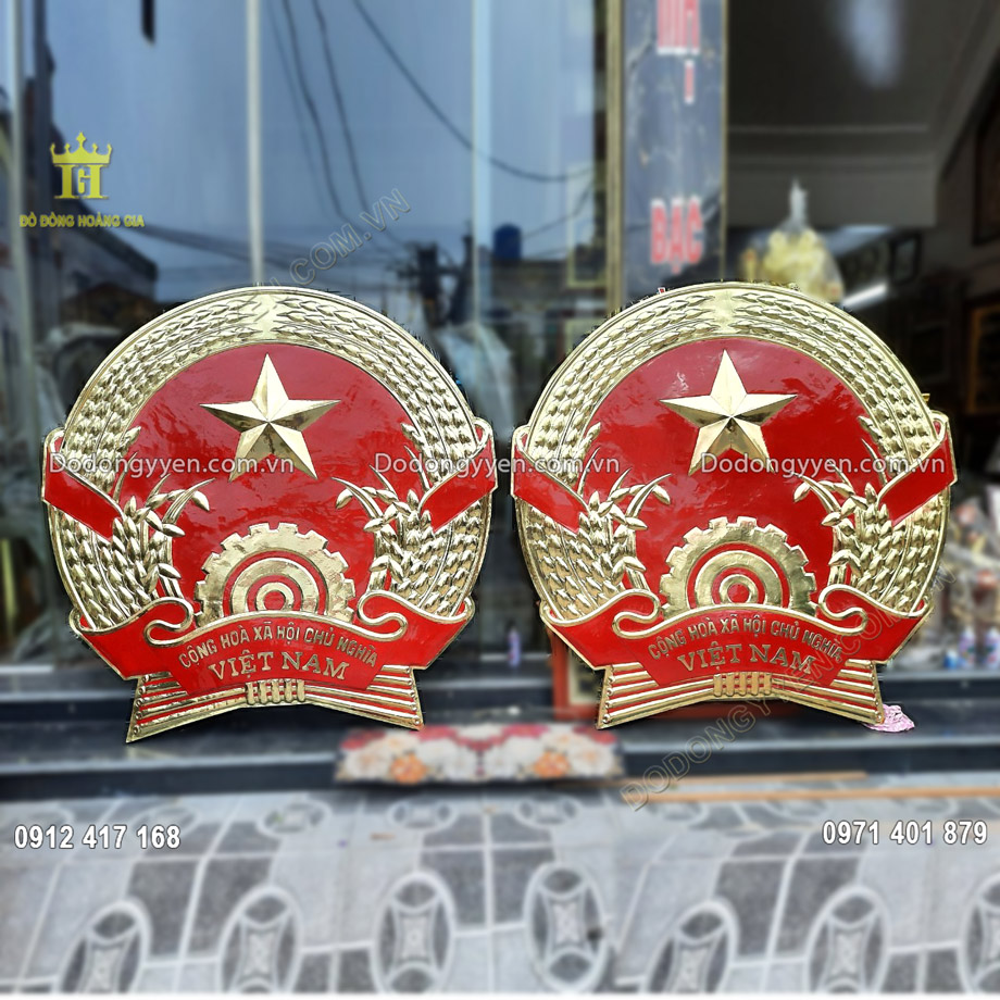 Quốc Huy Bằng Đồng Vàng Đường Kính 2M Chuẩn Mẫu - Đồ Đồng Hoàng Gia