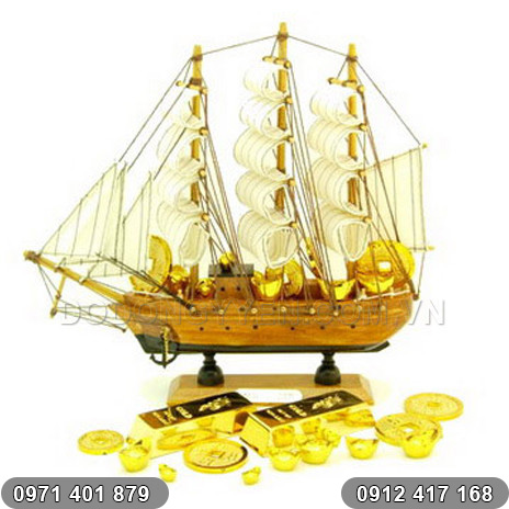 Thuyền buồm phong thủy bằng đồng - Đồ Đồng Ý Yên