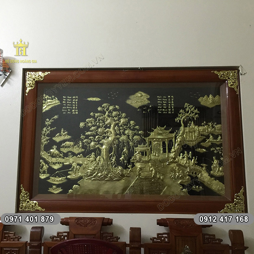 Tranh Phong Cảnh Làng Quê Việt Nam 1m37 x 1m07