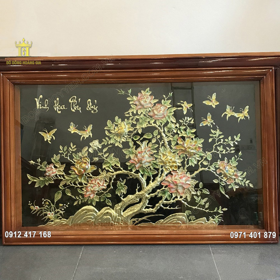 Treo tranh đồng hoa mẫu đơn ở đ&acirc;u để kh&ocirc;ng gian sống th&ecirc;m hiện đại?