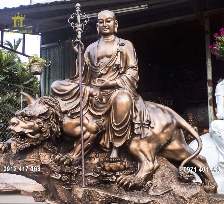 Tượng Đồng Đỏ Địa Tạng Vương Bồ T&aacute;t 2M
