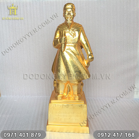 Tượng Đức Thánh Trần Hưng Đạo Mạ Vàng cao 70cm