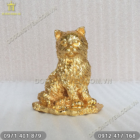 Tượng Mèo Mạ Vàng Quà Tặng Tuổi Mão