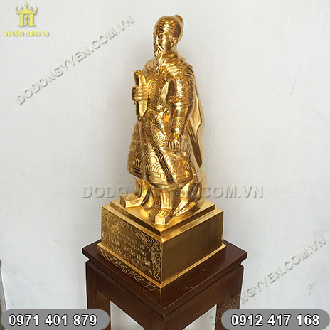 Tượng Trần Hưng Đạo Thếp Vàng cao 50cm