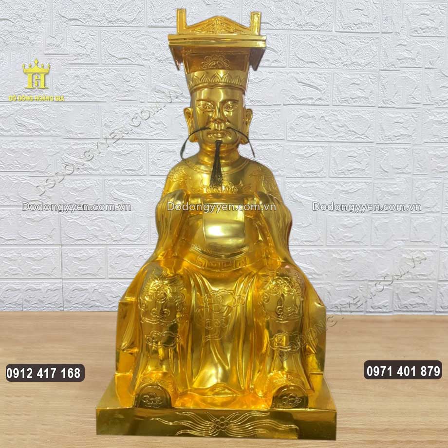 Tượng Vua Cha Bát Hải Bằng Đồng Đỏ Mạ Vàng 24K