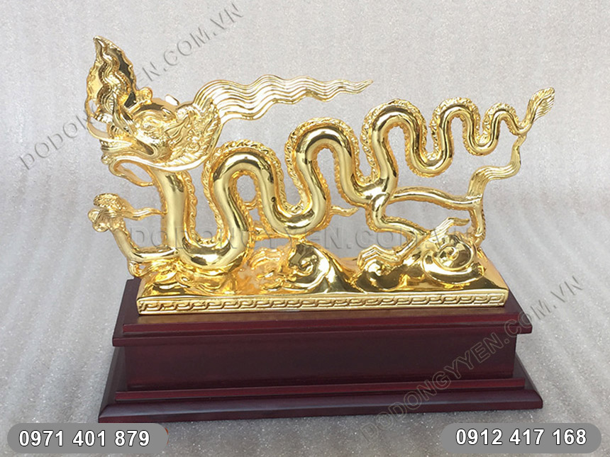 Tượng con Rồng thời L&yacute; Mạ V&agrave;ng 24K