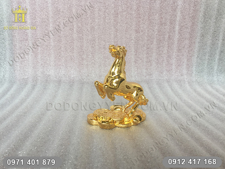 tượng ngựa mạ vàng mini