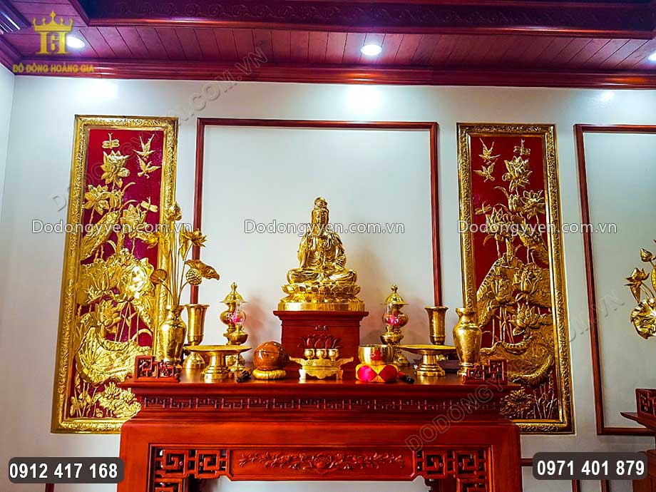 Bố Tr&iacute; B&agrave;n Thờ Phật Tại Gia Kh&aacute;ch H&agrave;ng VIP