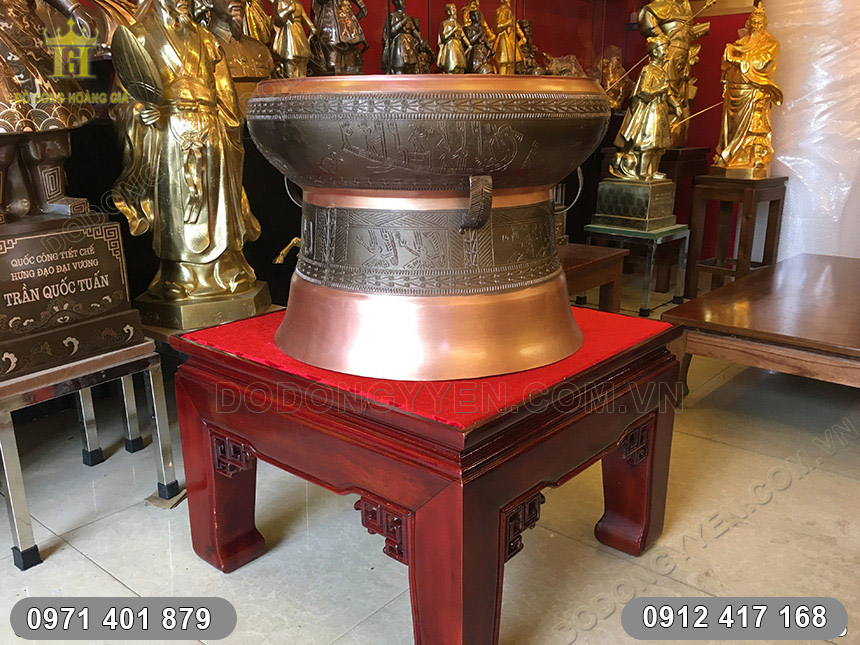 Trống Đồng Đ&uacute;c đường k&iacute;nh 50cm
