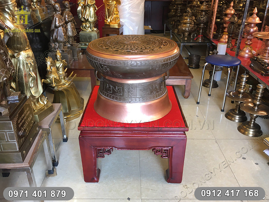 Trống Đồng Đ&uacute;c đường k&iacute;nh 50cm