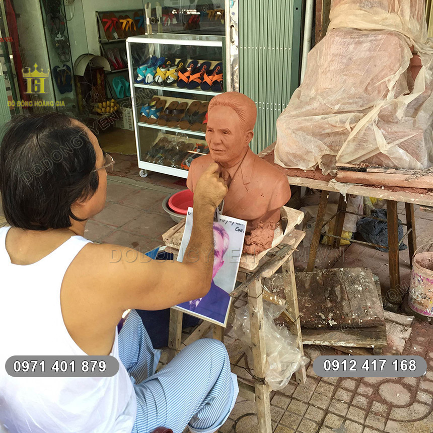 đúc tượng truyền thần, tượng chân dung bằng đồng