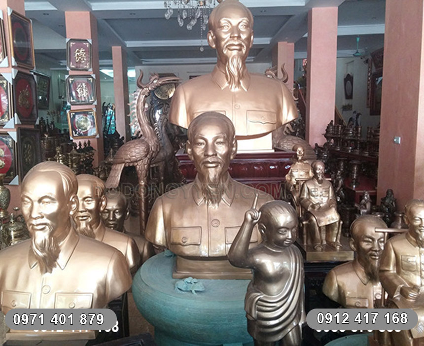 tượng b&aacute;c hồ bằng đồng