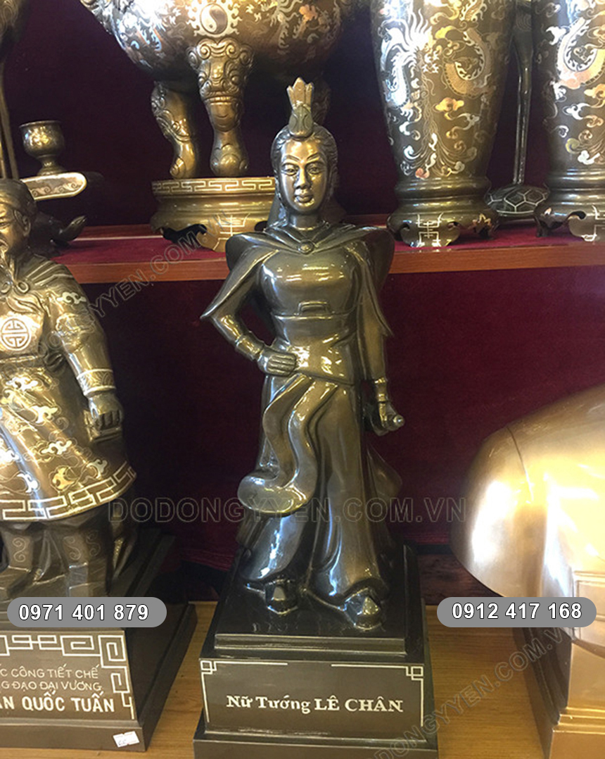 tượng đồng nữ tướng Lê Chân