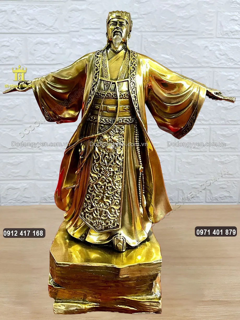 Tượng Khổng Minh Gia Cát Lượng Đón Gió Đông Cao 72Cm