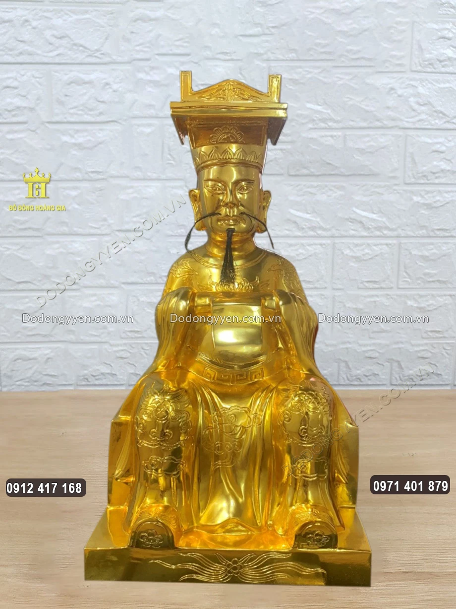 Tượng Vua Cha Bát Hải Bằng Đồng Đỏ Mạ Vàng 24K