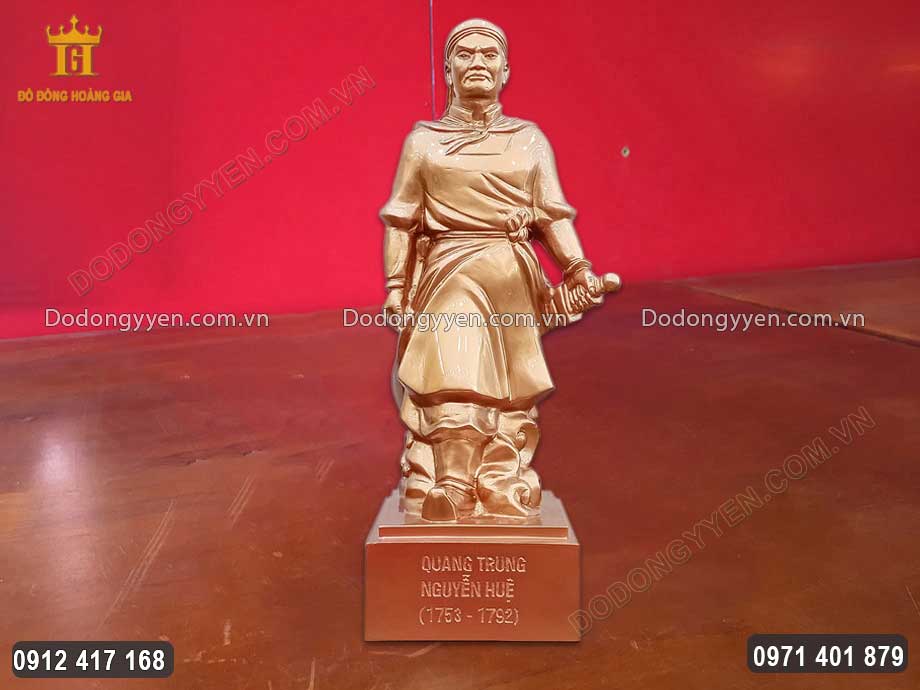 Tượng Vua Quang Trung - Nguyễn Huệ Bằng Đồng Đỏ Cao 50Cm