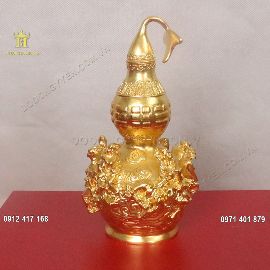 Hồ l&ocirc; b&aacute;t ti&ecirc;n bằng đồng d&aacute;t v&agrave;ng 24K