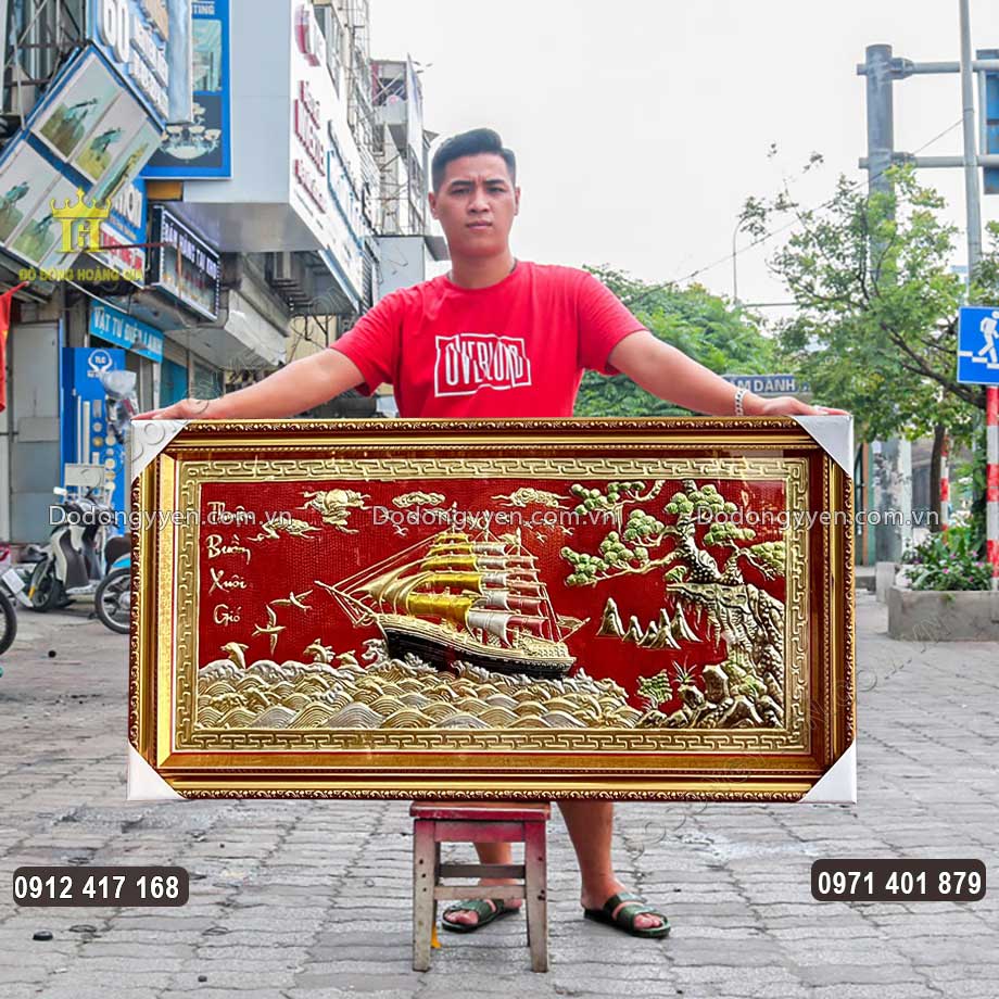 Tranh Thuận Buồm Xuôi Gió Làm Màu Tinh Xảo 1M5