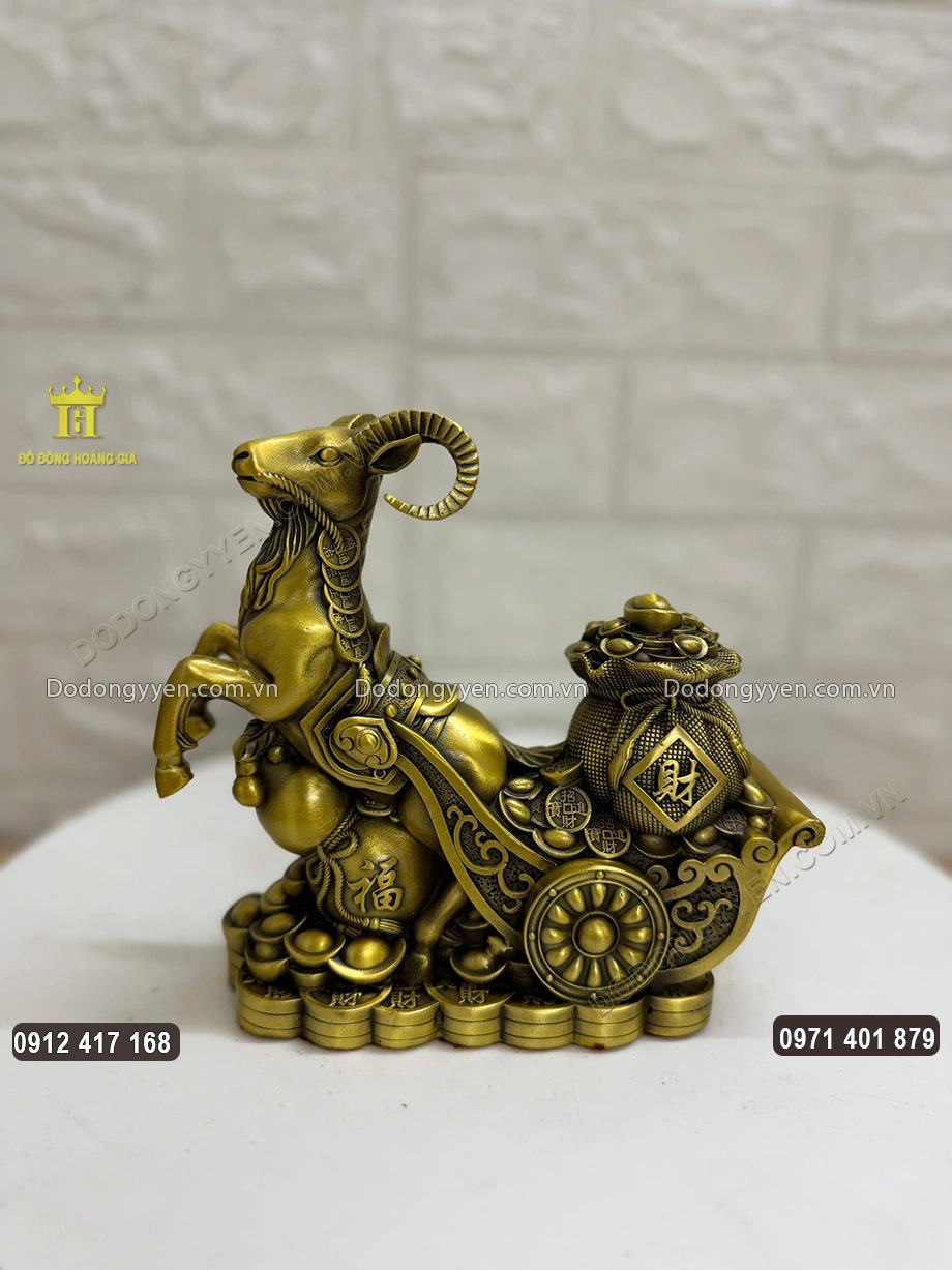 Tượng D&ecirc; K&eacute;o Xe Tiền V&agrave;ng - Chi&ecirc;u T&agrave;i Tụ Lộc