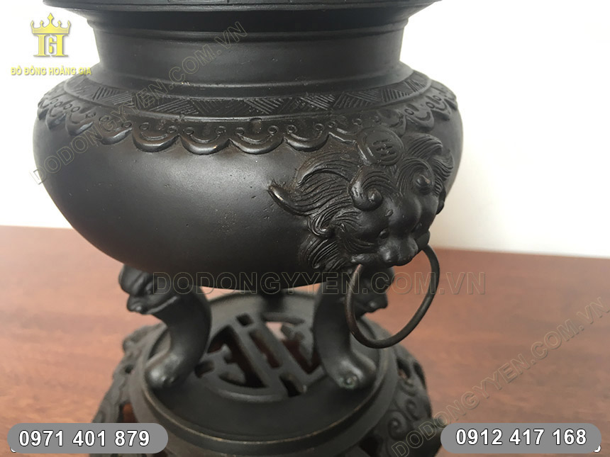 Đỉnh Đồng Đốt Trầm Hun Đen Cao Cấp