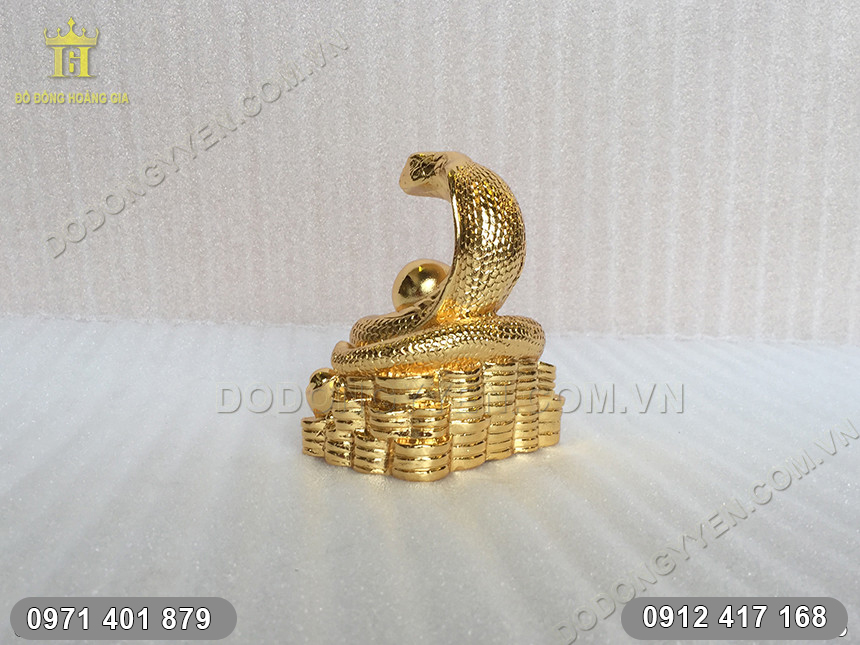 Tượng Rắn Mạ V&agrave;ng 24K