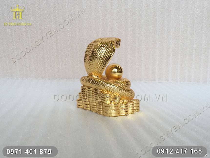 Tượng Rắn Mạ V&agrave;ng 24K