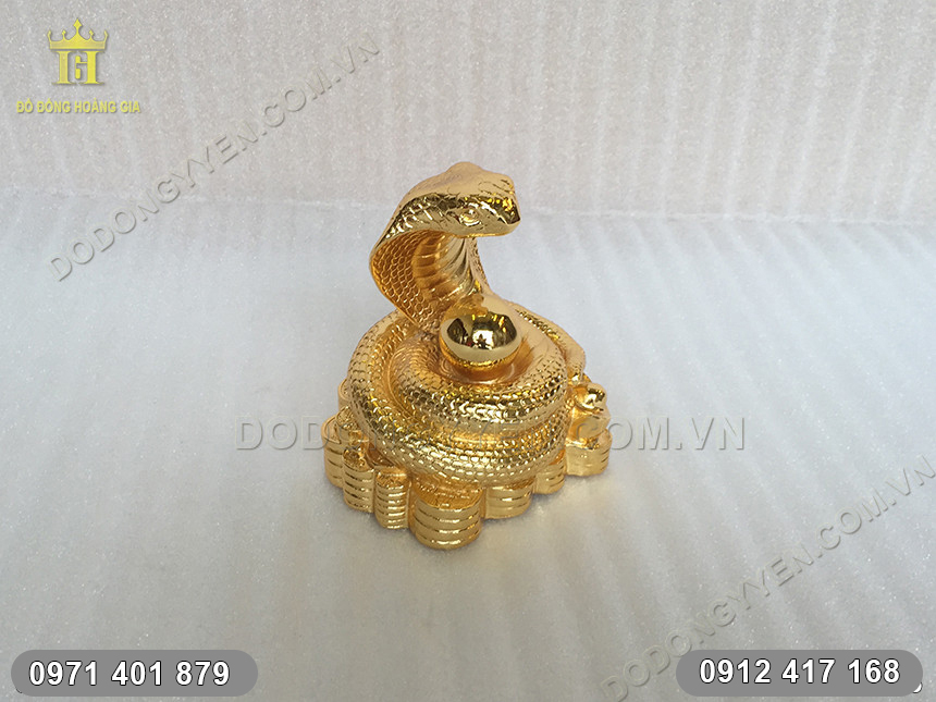 Tượng Rắn Mạ V&agrave;ng 24K