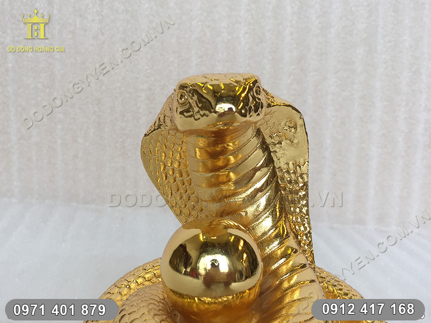 Tượng Rắn Mạ V&agrave;ng 24K