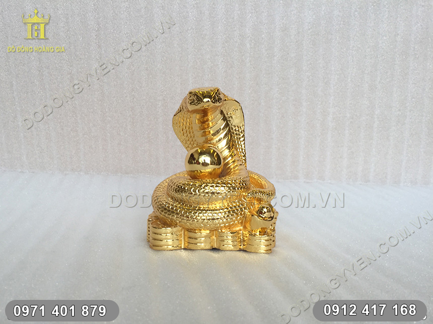 Tượng Rắn Mạ V&agrave;ng 24K