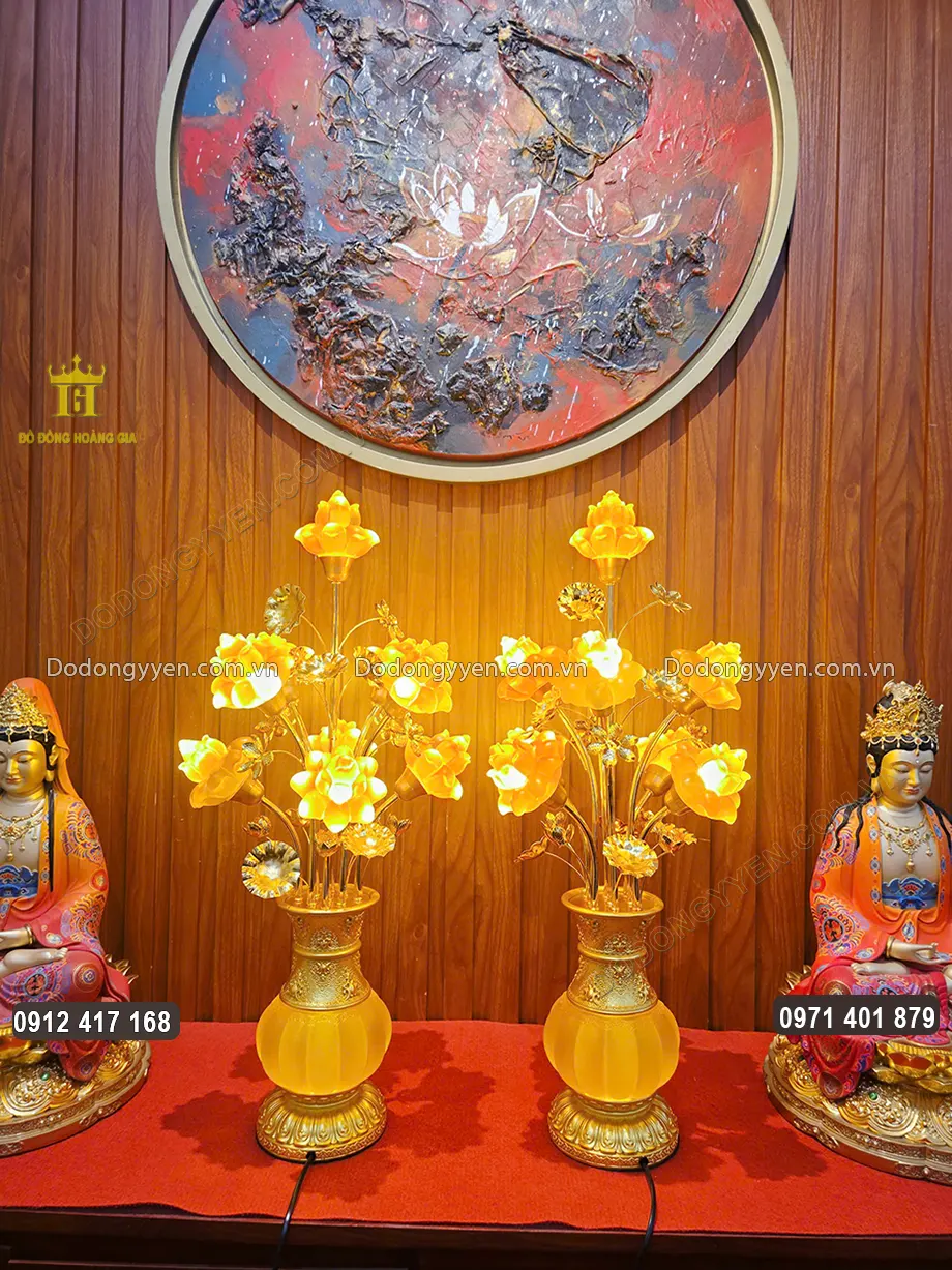Đ&egrave;n Thờ Hoa Sen Lưu Ly 9 B&ocirc;ng