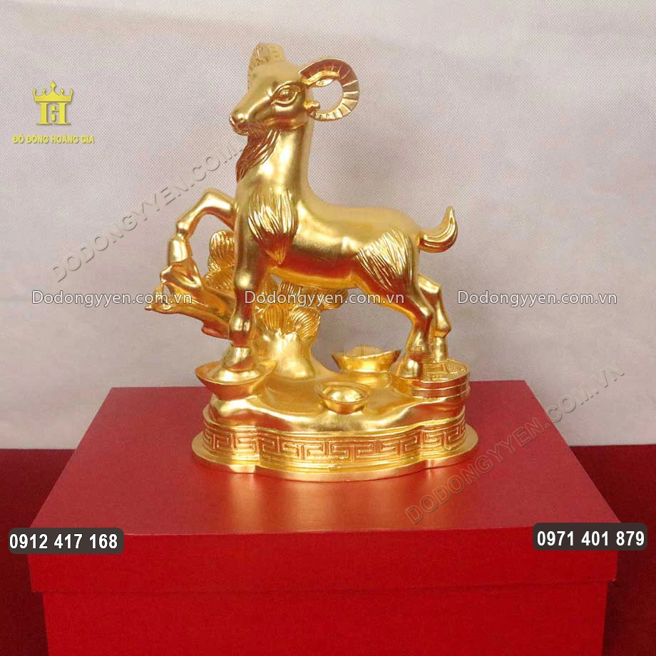 Tượng Đồng D&ecirc; T&agrave;i Lộc D&aacute;t V&agrave;ng 9999 Cao Cấp