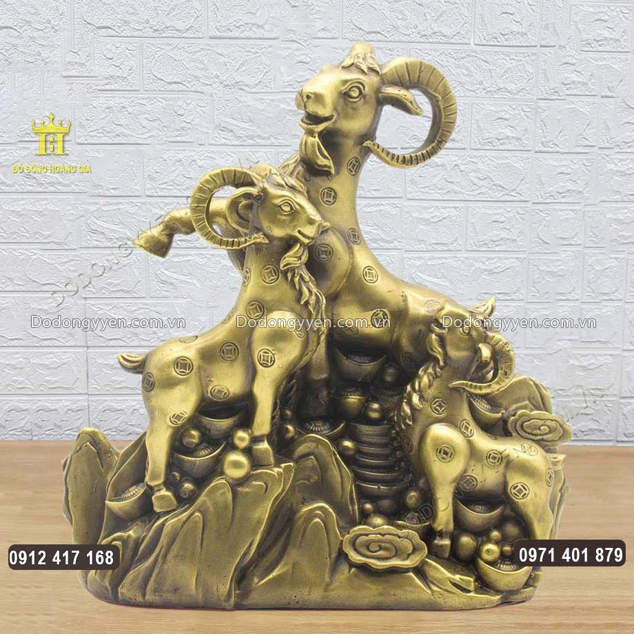 Tượng Đồng Tam Dương Khai Th&aacute;i Hun Giả Cổ